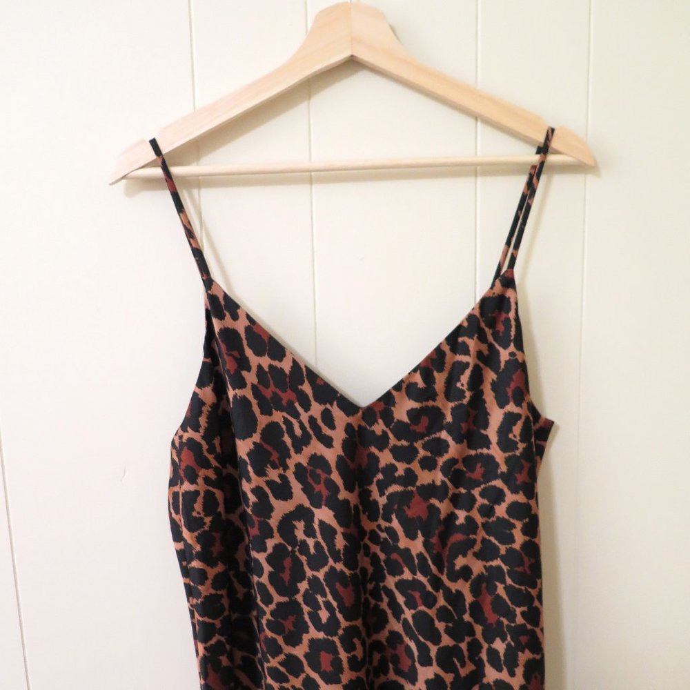 J.Crew leopard-print slip dress, size 10